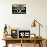 I'm Multitasking" Vintage Metal Wall Sign