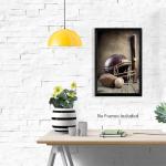 Vintage Baseball Wall Art for Man Cave Decor