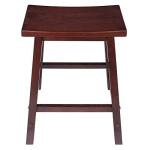 Winsome Satori 24" Walnut Saddle Seat Stool