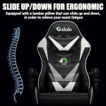 Czlolo Racing Style Gaming Chair with Footrest