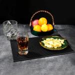 BARsics 18x12 Inch Black Bar Service Mat