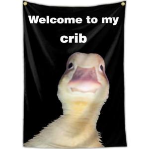 Funny Welcome to My Crib Duck Flag 3x5 Ft