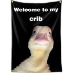 Funny Welcome to My Crib Duck Flag 3x5 Ft