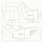 Oversized Swivel Rocker Recliner with Lumbar Support