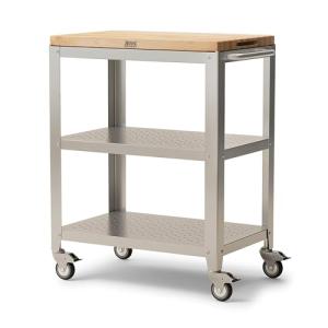 Rolling Kitchen Cart with Maple Cutting Board