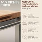 Rolling Kitchen Cart with Maple Cutting Board