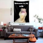 Funny Welcome to My Crib Duck Flag 3x5 Ft