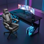 Gaming Chair with Footrest and High Back