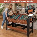 Goplus 2-in-1 Foosball & Pool Combo Table