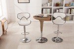 Set of 2 Adjustable Barstools with Chrome Base
