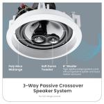 Acoustic Audio 8” In-Ceiling Home Theater Speakers
