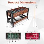 Goplus 2-in-1 Foosball & Pool Combo Table