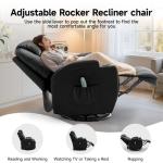 Massage & Heat Rocking Recliner with Swivel and Cup Holder