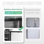 60" Stainless Steel Refrigerator Prep Table with Pans