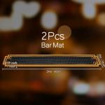 Non-Slip Rubber Bar Mats with Gold Border – 2 Pcs