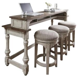 Antique White 4-Piece Bar Table Set