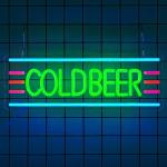 Xixkilly Cold Beer Neon Sign for Man Cave