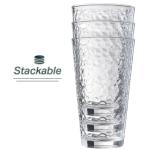 Set of 10 Hammered Glass Cocktail Cups