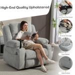 Oversized Swivel Rocker Recliner with Vibration and Heat