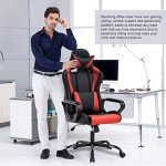 Ergonomic Red Office Chair with Lumbar Support