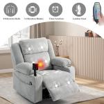 Oversized Swivel Rocker Recliner with Vibration and Heat