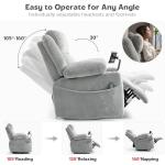 Oversized Swivel Rocker Recliner with Vibration and Heat