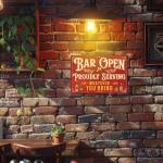 Vintage Bar Sign for Home or Man Cave