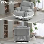Oversized Swivel Rocker Recliner with Vibration and Heat