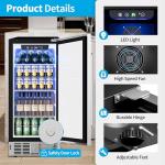 15-Inch Undercounter Beverage Fridge for Cans