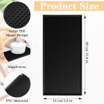 10 Pcs Black Bar Mats, 11.8" x 6" Non-Slip Glass Drying Mat, Cocktail Mat for Restaurants, Outdoor Camping, Home Bar Mats, Bartender Accessories