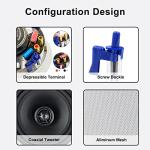 Herdio Home Audio Package in Wall Bluetooth Amplifier Volume Control Receiver Wall Plate with 6.5 Inch 640W Ceiling Speakers(2 Pairs)