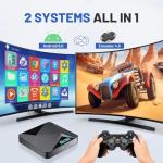 Kinhank Super Console X2 Pro Retro Game Console with 60000+Games,Video Game Console EmuELEC 4.5&Android 9.0 in 1,Compatible with 65+ Emulators,2 Controllers