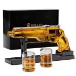 Gun Whiskey Decanter Sets for Men, Kollea Liquor Decanter Set with Gun Shot Glass, Unique Birthday Gifts for Men Dad, Cool Anniversary Christmas Gift for Him Husband, Dispenser for Bar Drinking Party