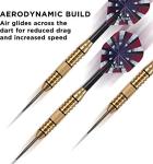 Viper Elite Brass Steel Tip Darts, 24 Grams