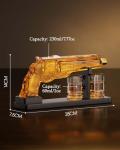 Gun Whiskey Decanter Sets for Men, Kollea Liquor Decanter Set with Gun Shot Glass, Unique Birthday Gifts for Men Dad, Cool Anniversary Christmas Gift for Him Husband, Dispenser for Bar Drinking Party