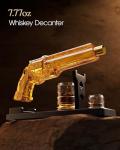 Gun Whiskey Decanter Sets for Men, Kollea Liquor Decanter Set with Gun Shot Glass, Unique Birthday Gifts for Men Dad, Cool Anniversary Christmas Gift for Him Husband, Dispenser for Bar Drinking Party