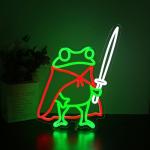 HSJNJKFU Frog Neon Sign Cute Neon Signs for Wall Decor Green Red Neon LED Sign for Man Cave Room Home Party Birthday Bar Signs - USB Powered