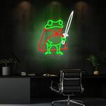 HSJNJKFU Frog Neon Sign Cute Neon Signs for Wall Decor Green Red Neon LED Sign for Man Cave Room Home Party Birthday Bar Signs - USB Powered