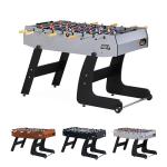 KICK Monarch 48" Folding Foosball Table (Gray) – Compact Indoor Foldable Fuseball Table for Adults & Kids – 2 Foosballs, Chrome Rods, Slide Scorers, Rolling Wheels