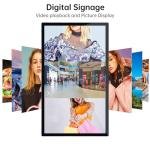 TouchWo 43 inch Capacitive Multi-Touch Screen Industrial Monitor, 16:9 Display 1920 x 1080P, Built-in Speakers, USB, VGA, DVI & HD-MI Ports, Digital Signage Displays and Player for Advertising