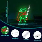 HSJNJKFU Frog Neon Sign Cute Neon Signs for Wall Decor Green Red Neon LED Sign for Man Cave Room Home Party Birthday Bar Signs - USB Powered