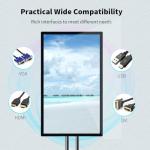 TouchWo 43 inch Capacitive Multi-Touch Screen Industrial Monitor, 16:9 Display 1920 x 1080P, Built-in Speakers, USB, VGA, DVI & HD-MI Ports, Digital Signage Displays and Player for Advertising