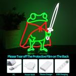 HSJNJKFU Frog Neon Sign Cute Neon Signs for Wall Decor Green Red Neon LED Sign for Man Cave Room Home Party Birthday Bar Signs - USB Powered