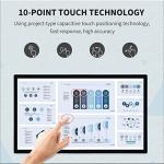 TouchWo 43 inch Capacitive Multi-Touch Screen Industrial Monitor, 16:9 Display 1920 x 1080P, Built-in Speakers, USB, VGA, DVI & HD-MI Ports, Digital Signage Displays and Player for Advertising
