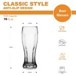 Hexagon Beer Glass Set of 2 - 16oz