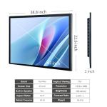 TouchWo 43 inch Capacitive Multi-Touch Screen Industrial Monitor, 16:9 Display 1920 x 1080P, Built-in Speakers, USB, VGA, DVI & HD-MI Ports, Digital Signage Displays and Player for Advertising