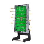 KICK Monarch 48" Folding Foosball Table (Gray) – Compact Indoor Foldable Fuseball Table for Adults & Kids – 2 Foosballs, Chrome Rods, Slide Scorers, Rolling Wheels