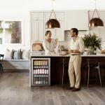 Ca'Lefort 155 Cans Beverage Cooler Mini Fridge, Beverage Refrigerator with Reversible Glass Door, Adjustable Shelves for Soda, Beer & Wine, Digital Temperature Control for Home, Office, Bar or Dorm