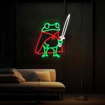 HSJNJKFU Frog Neon Sign Cute Neon Signs for Wall Decor Green Red Neon LED Sign for Man Cave Room Home Party Birthday Bar Signs - USB Powered
