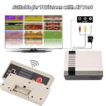 Retro Game Console, Wireless Retro Gaming System, Built-in 620 Classic Video Games, Plug & Play Game Console for TV with AV Output and 2 Wireless Controllers (Grayish White)